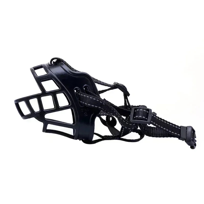 Soft Glue Adjustable Dog Muzzle Anti-biting Chewing Mask Breathable Dog Muzzle Durable Strong Basket Mask Muzzle Dog Supplies