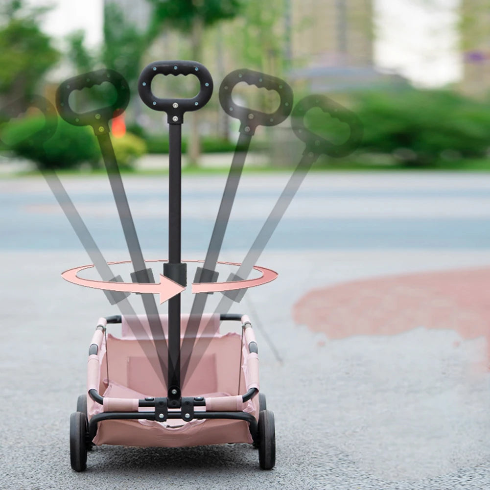 4 Wheels lightweight Folding Dog Teddy Stroller Dog Cat Pet Stroller for Travelling Shopping Walking Playing for Small Dogs Cats